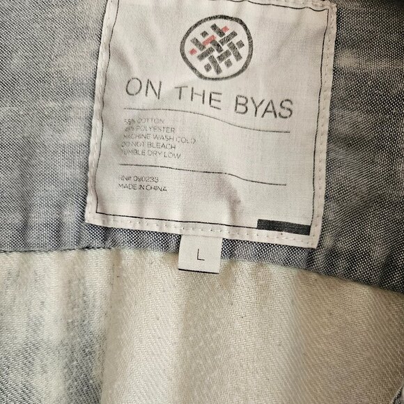 On the Bias Chambrais Soft Plaid Western Comfy Grey Country Concert Shirt L - Picture 5 of 5